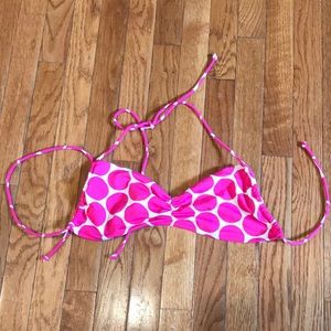 VS pink polka dot halter tie bikini top